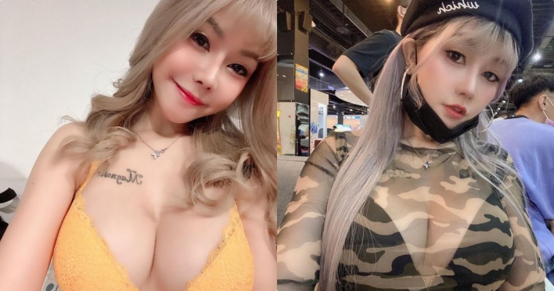 驚人的巨乳北半球！正妹「張嘻嘻」放送超大車頭燈！