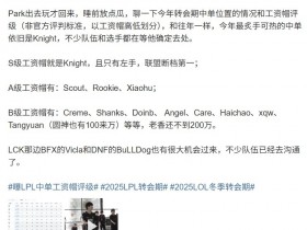 【蜗牛电竞】爆料人:S级工资帽只有左手断档第一 A级工资帽Scout Rookie小虎