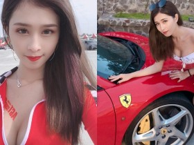 【蜗牛电竞】天氣太熱想解拉鍊!虎牙甜心「Dona羽潔」香車美人標配 看了真的有火在燒~