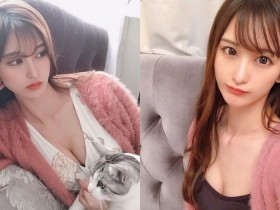 【蜗牛电竞】動心了!正妹OL抱貓咪時有「火辣事業線」,性感曲線讓人想一起上班!