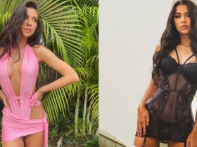 【蜗牛电竞】焦糖辣妹心靈手巧…一條遮羞布變成連身短裙 美乳纖腰好身材展露無遺
