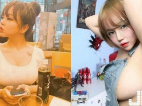 【蜗牛电竞】巨型側乳 大到不像話!吊帶褲包不住的「碗公奶」根本滿到都要溢出來了:真是一級棒!