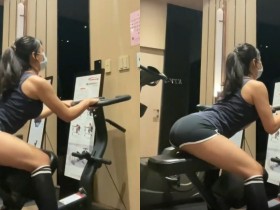 【蜗牛电竞】健身房遇見翹臀混血正妹「毛咪 Catty」 拉筋姿勢好銷魂!