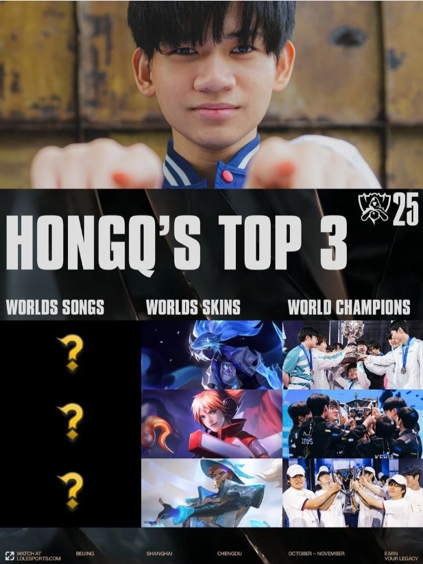 【蜗牛电竞】LOL官方分享HongQ TOP3:我不怎么听音乐 DWG冠军最棒