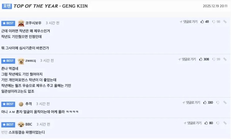 【蜗牛电竞】韩网热议LCK颁奖典礼：标准到底是什么？就给Faker一个杂奖
