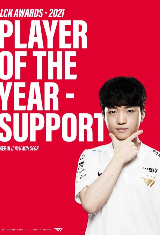 【蜗牛电竞】“历天怪”的含金量！Keria连续五年当选LCK年度最佳辅助