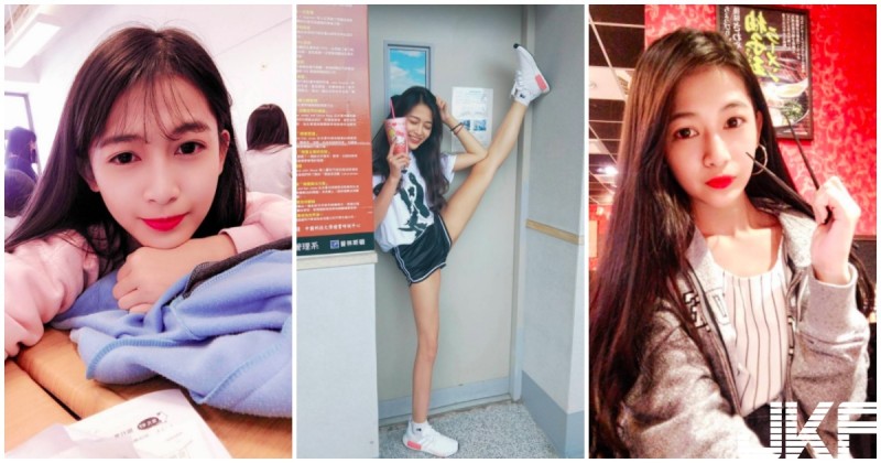 【蜗牛电竞】太強了！教室外驚見「超長腿一字馬正妹」，網神出是育達啦啦隊校花！