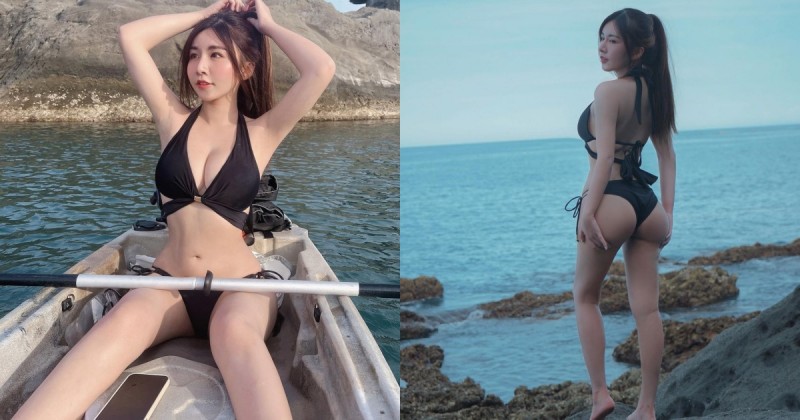 【蜗牛电竞】性感小隻馬「念念」台東海邊度假！超飽滿圓潤「蜜桃臀」大方開露！