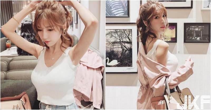 【蜗牛电竞】這件白衣不簡單！「氣質正妹」劉子瑜胸前任性包不住，連側面形狀都好明顯～