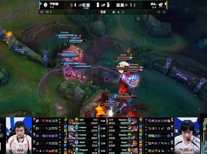 【蜗牛电竞】只送大的!TES最高领先4.8K经济一波四换零外加龙魂、大龙全送