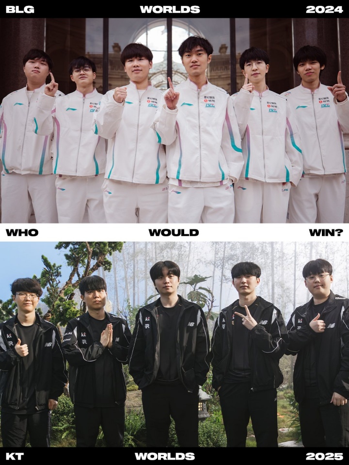 【蜗牛电竞】LOL官推提问：近两年的S赛亚军，2024BLG和2025KT谁更胜一筹❓
