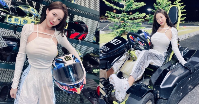 【蜗牛电竞】超火辣的「正妹賽車手」出沒！前凸後翹還有小蠻腰，誰不想跟她PK一場！