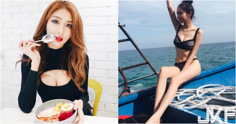 【蜗牛电竞】超兇妹子吃飯「胸前開洞」！渾圓美乳「狂露深溝」！比基尼出海照還秀美腿！