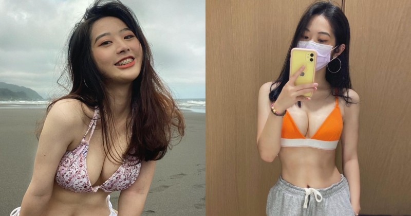 【蜗牛电竞】青春的力量！「正妹大學生」海邊玩耍身材太OP，「美乳腹肌」不愧是啦啦隊女孩！