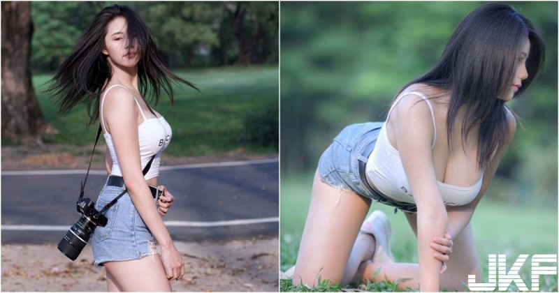 【蜗牛电竞】妹子自備大砲好狂！完美捕捉「巨乳角度」，側面趴跪「波濤洶湧」全溢出來啦！