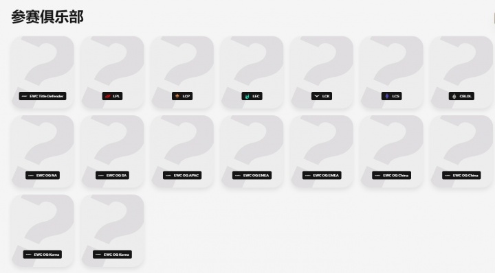 【蜗牛电竞】2026世界杯LOL项目共十六支队伍参与:LCK四支 LPL、LEC各三支