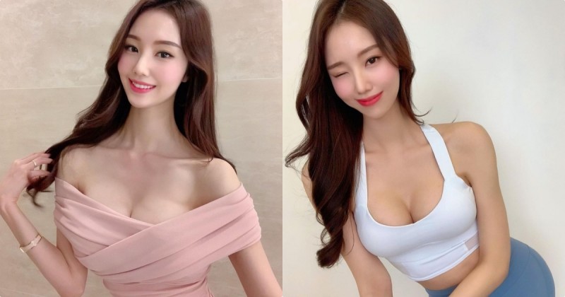 【蜗牛电竞】熱愛健身的「氣質美胸正妹」，運動時的「養眼曲線」超爆乳！