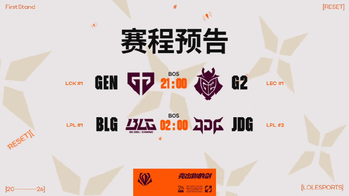 【蜗牛电竞】最没有悬念的一集?外网先锋赛赔率:若G2战胜GEN则1赔10 JDG取胜1赔6