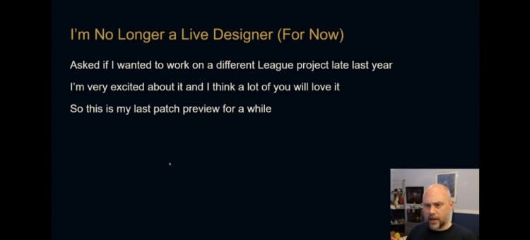 【蜗牛电竞】设计师Phreak宣布暂时离开平衡团队：参与另一个LOL相关项目工作