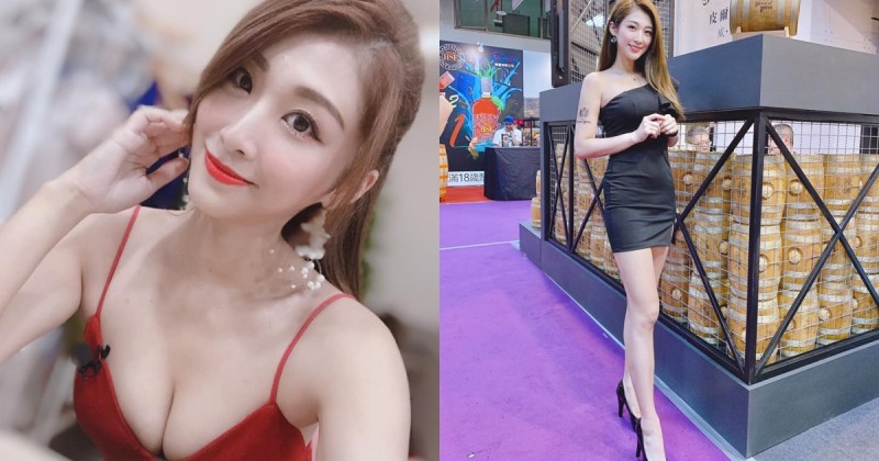 【蜗牛电竞】展場上的長腿美景！「Sharon雪倫兒」甜美清新笑容讓人戀愛，美胸美腿也是神助攻！