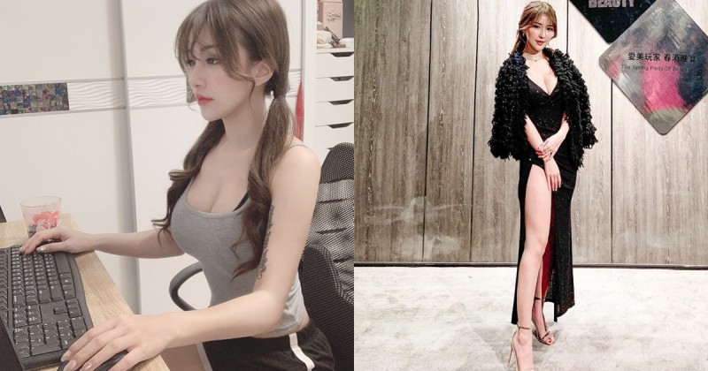 【蜗牛电竞】性感小宅妹「Nancy韓智恩」爆乳背心打遊戲，出門變身霸道女總裁「美胸長腿」超殺！