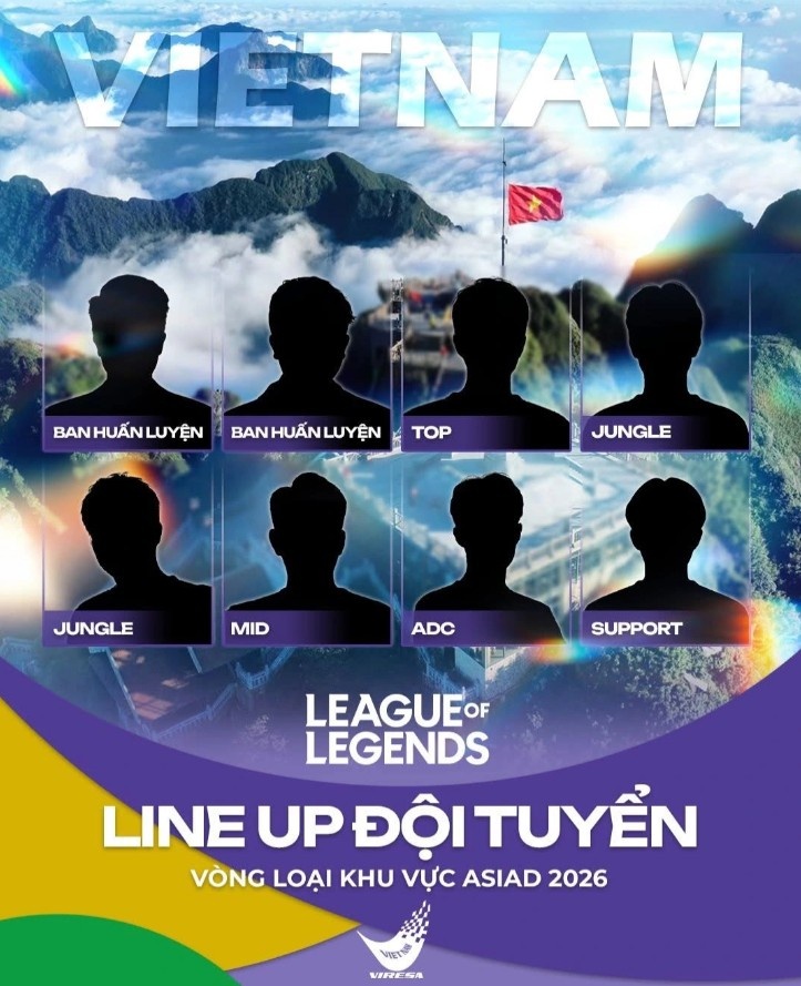 【蜗牛电竞】越南公布亚运会和ENC名单:老面孔SofM复出打野 GAM上辅+TSW中下野