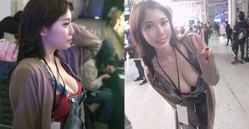 【蜗牛电竞】花博工作人員「施莉莉」爆乳賣熱狗奶味十足　吸引顧客聞香而來