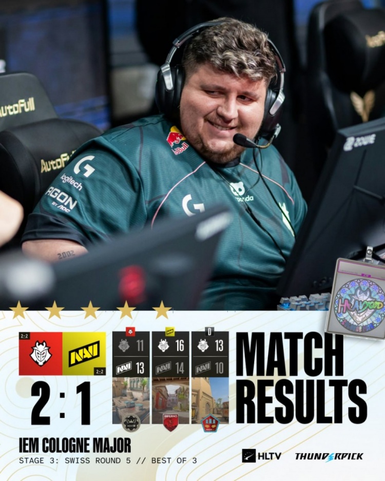 【蜗牛电竞】🎮天生赢家Major回家!G2让一追二淘汰NAVI 搭上八强末班车