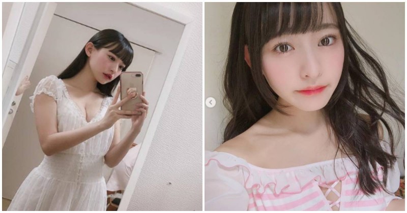 【蜗牛电竞】21歲甜美正妹「Kanami Takasaki」，鏡中自拍展現「深V好曲線」！