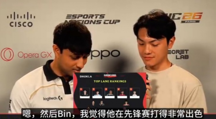 【蜗牛电竞】Bin第二你第三!印度神王谈MSI上单:Zeus第一 Doran只能第五