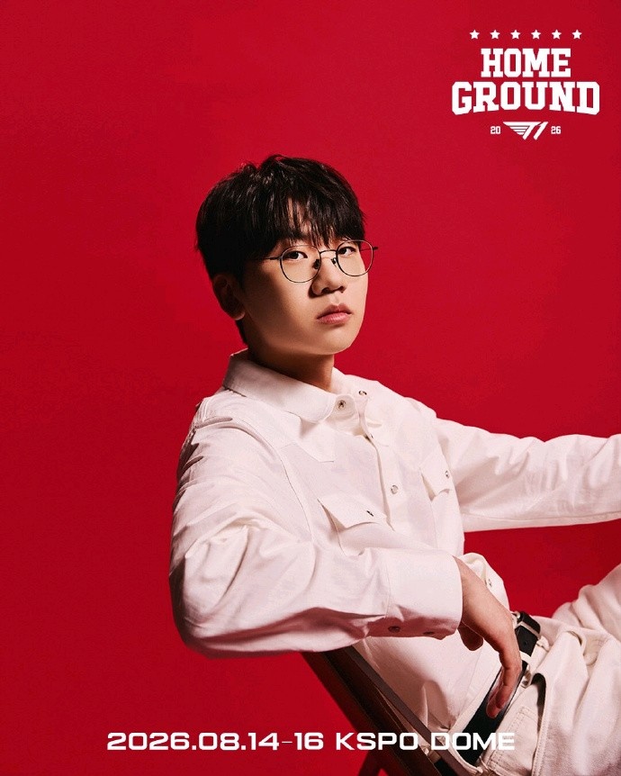 【蜗牛电竞】T1选手主场宣传照 Faker：请大家多多关注火热的T1 Home Ground！
