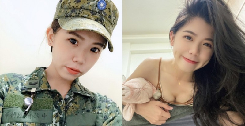 【蜗牛电竞】根本騙人簽下去！正妹陸軍「Eva」軍裝好有魅力　大方展現翹臀身材