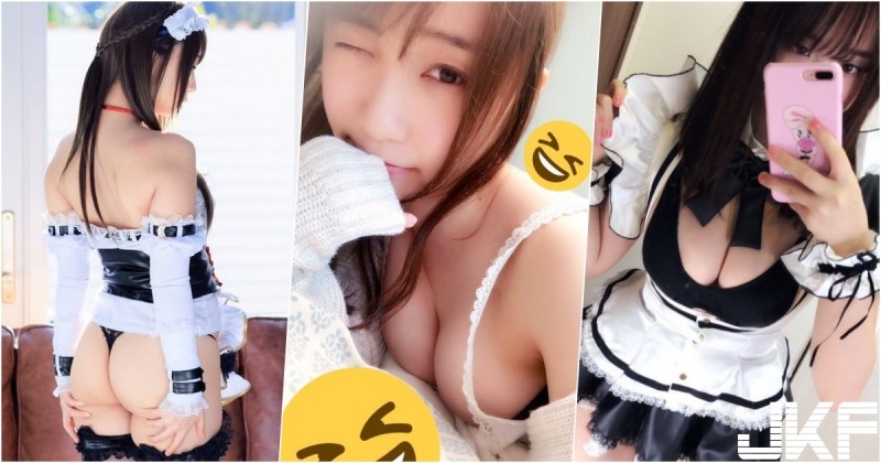 【蜗牛电竞】好圓喔～「清新奶妹」辣扮俏女僕！白嫩車頭燈勾人視線