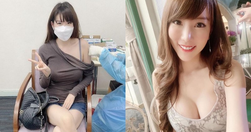 【蜗牛电竞】美乳正妹「打疫苗畫面太兇」，「超雄偉上圍」讓其他民眾都暈了！