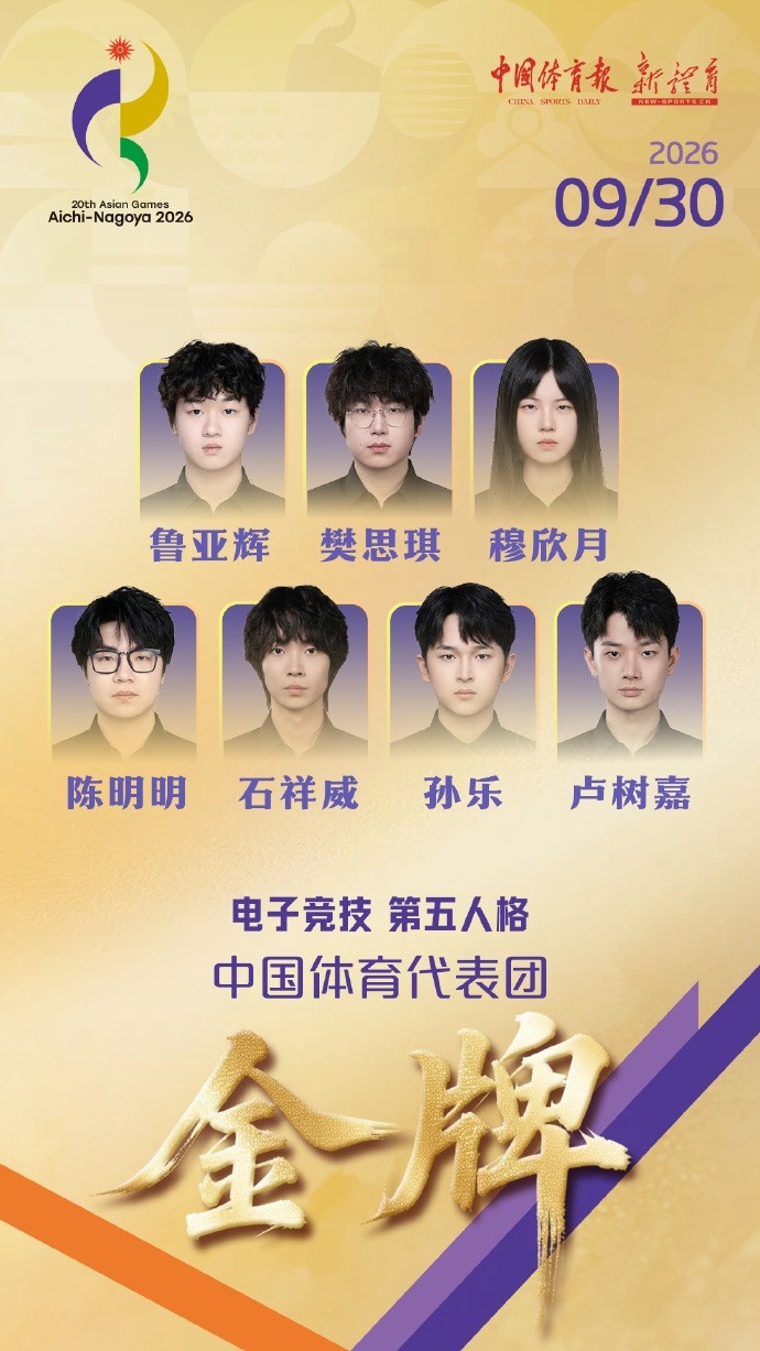 【蜗牛电竞】中国奥林匹克委员会祝贺第五人格项目摘金:中国队夺得冠军!