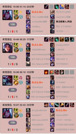 【蜗牛电竞】韩服四连跪!Bin近期排位状态低迷 各种研发i系列