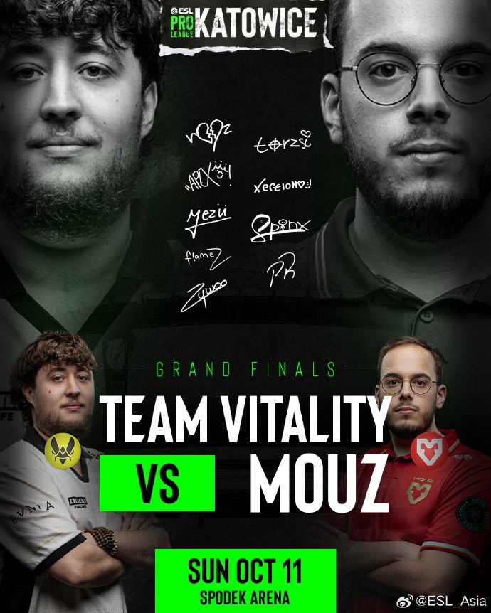 【蜗牛电竞】EPL S24决赛对阵:MOUZ大战Vitality Spirit将与Aurora争夺季军